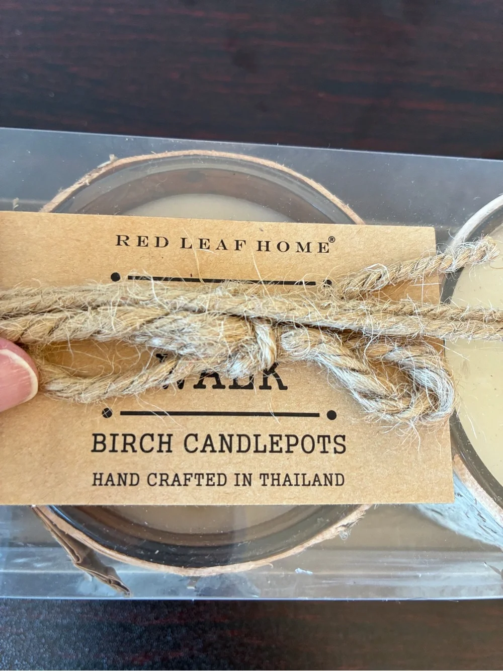 NWT Birch Bark Tealight Candle Set